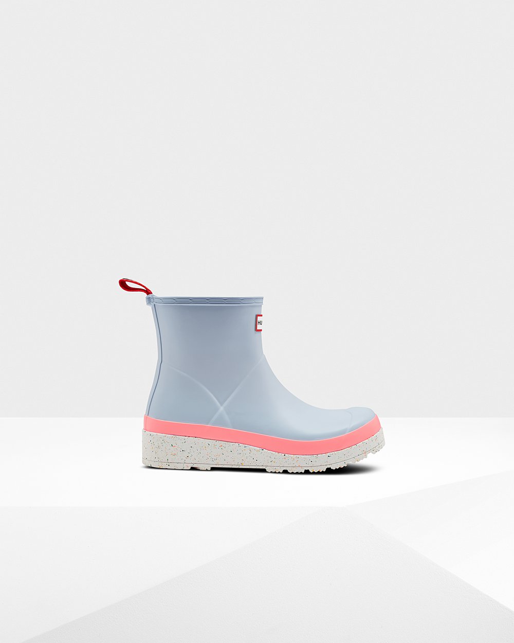 Hunter Original Short Speckle Rain Play Boots - Buy Online Womens Grey/Pink - MRIALJ680